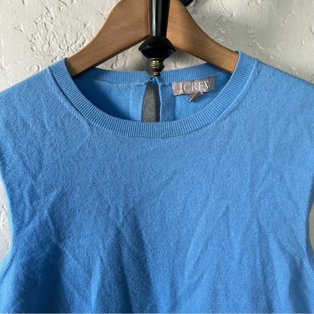 J. Crew Cashmere Blend Knit Blue Top - Picture 2 of 7